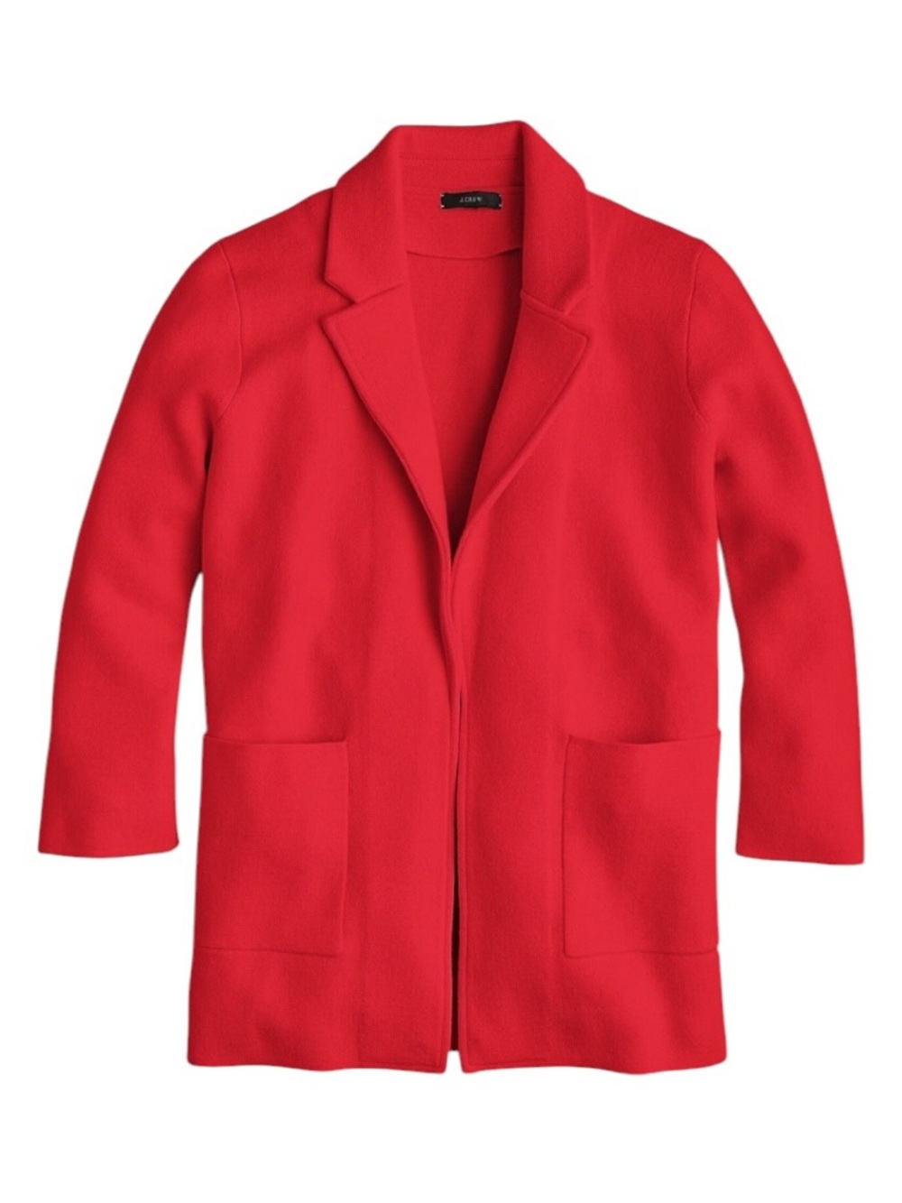 J.Crew 365 Sophie Open Front Sweater Blazer in Bright Cerise Knit Cardigan Large